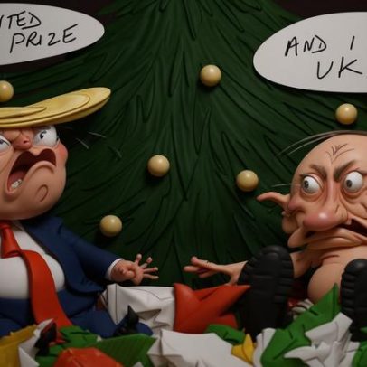Nicola Jennings retrata no cartoon o Dia de Natal de Trump e Putin