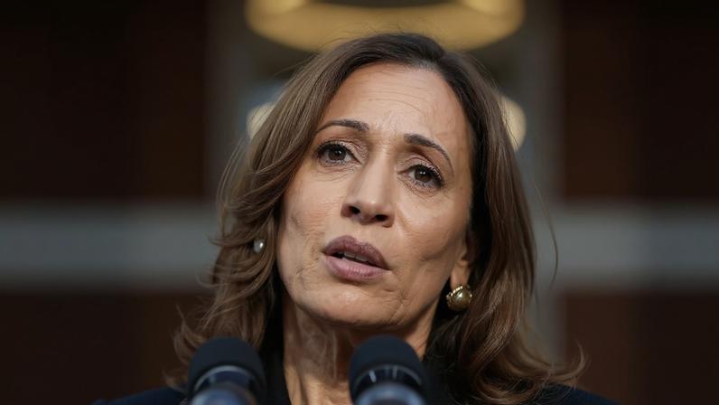 Kamala Harris speaks about her election defeat at Howard University in Washington.
