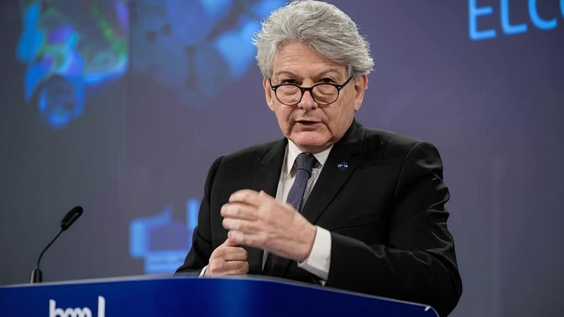 Former EU Commissioner for Internal Market Thierry Breton is among those facing a US visa ban from Marco Rubio accused him of censorship. Photograph: Thierry Monasse/Getty Images