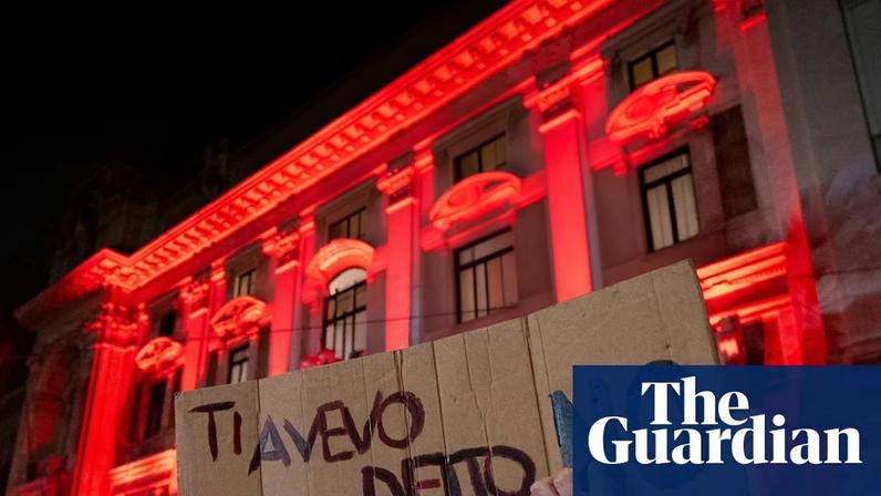 Protesters hold up a banner that reads I told you no outside the education ministry in Rome. Evidence shows that relationship and sex education helps to prevent violence against women and girls.
