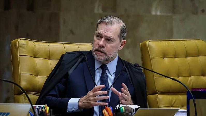 Ministro Dias Toffoli, durante a sessão plenária do STF. — Foto: Gustavo Moreno/STF