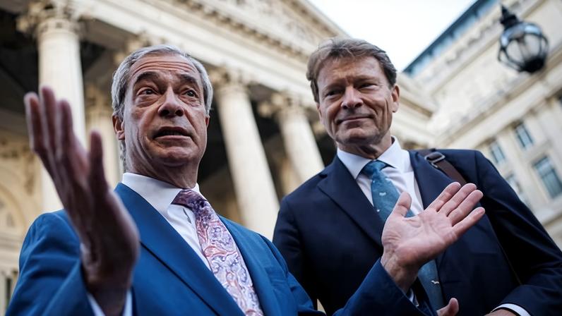 Reform UK leader Nigel Farage and deputy leader Richard Tice in September.