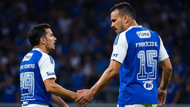 Lucas Romero e Fabrício Bruno (Foto: Gustavo Aleixo/Cruzeiro)