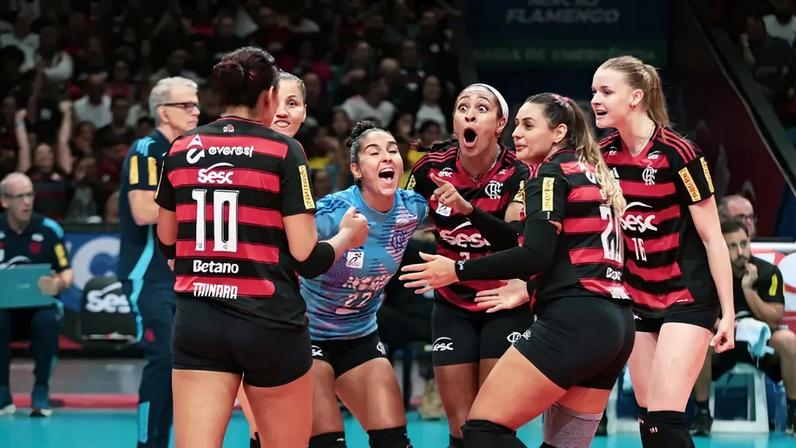Flamengo em ação na Superliga 25/26 (Foto: Mariana Sá/ Flamengo)