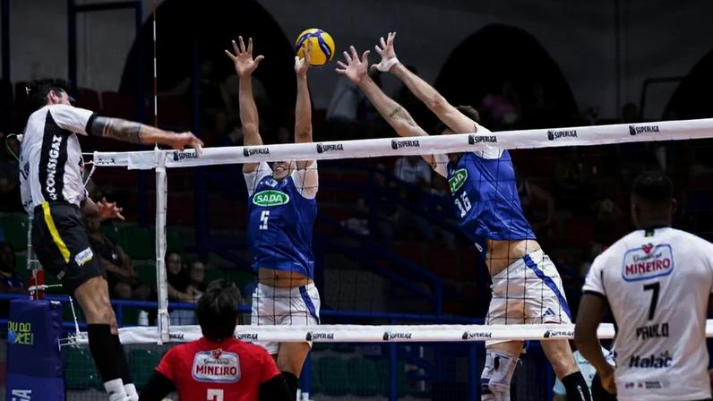 Sada Cruzeiro x Praia Clube Uberlândia (Foto: Agência i7/Sada Cruzeiro)