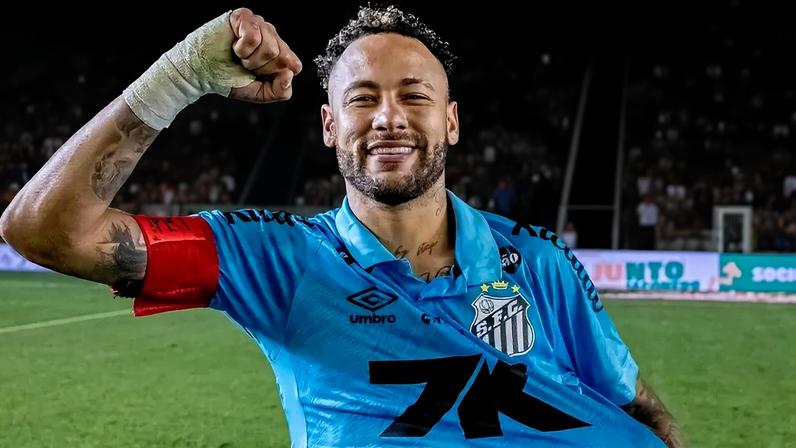 Neymar marcou três gols contra o Juventude (Foto: Léo Piva/ Santos FC)