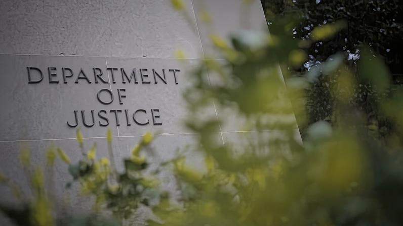 The US Department of Justice headquarters in Washington DC.