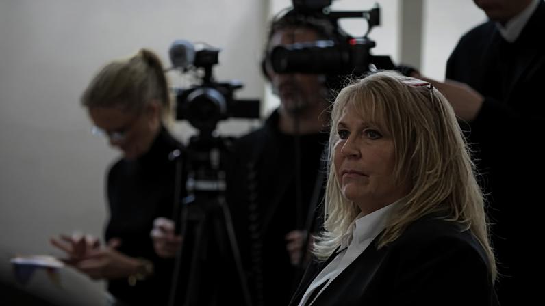 Becky Hill listens in court in St Matthews, South Carolina, on Monday. Photograph: Jeffrey Collins/AP