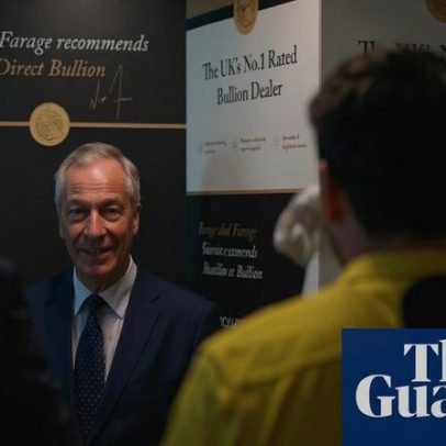 Farage criticado por £400 mil para promover ouro como investimento de pensão