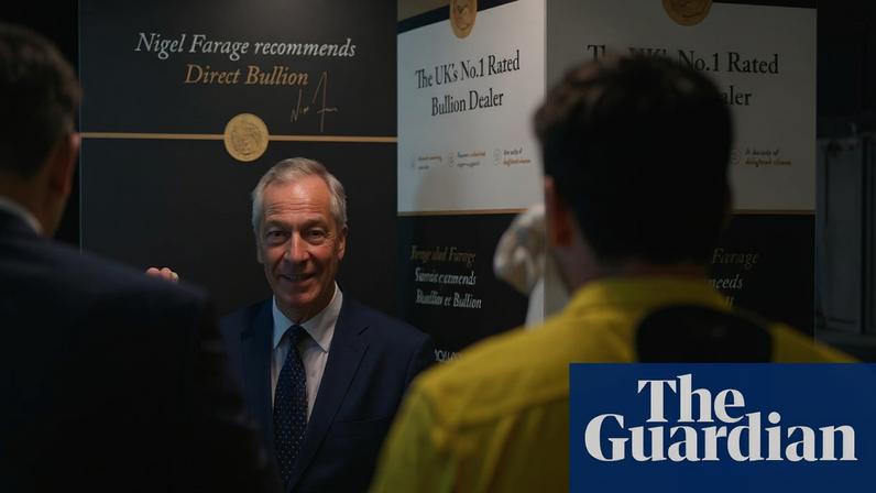 Farage criticado por £400 mil para promover ouro como investimento de pensão