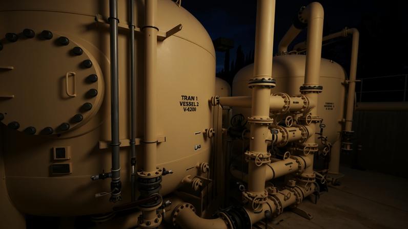 A Pfas treatment plant in Villa Park, California.