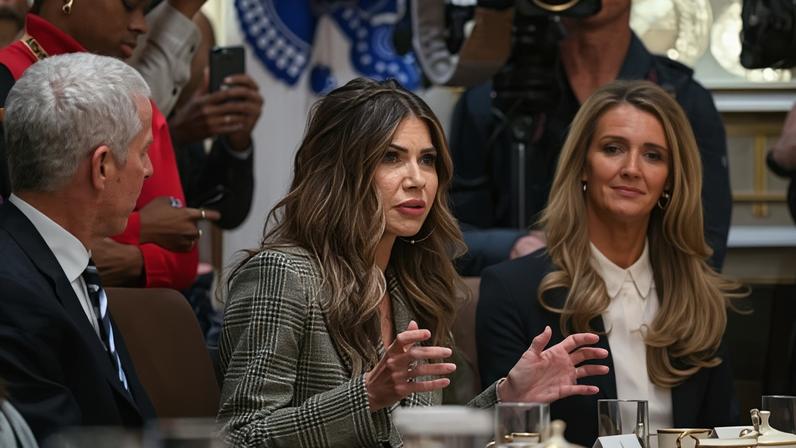 Kristi Noem speaks during a cabinet meeting at the White House on 2 December 2025.