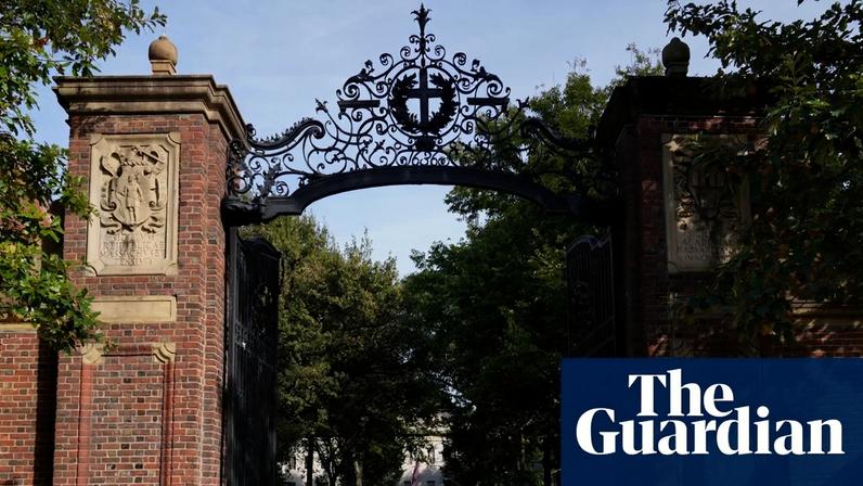 The gates of Harvard Yard at Harvard University.