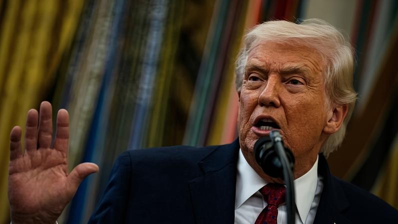 Donald Trump’s lawsuit argues that the BBC programme caused ‘massive economic damage to his brand value’. Photograph: Bonnie Cash/Pool/CNP/Shutterstock