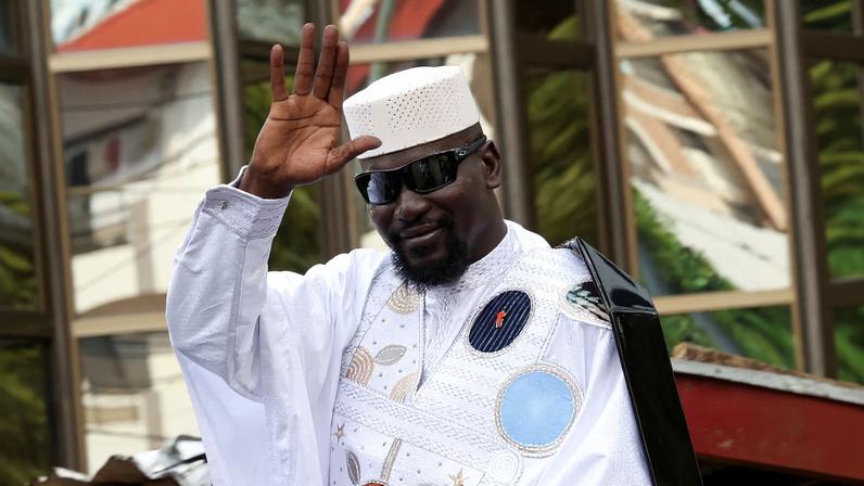 Guinean leader Mamadi Doumbouya submits his candidacy at the supreme court ahead of Guinea presidential election in Conakry