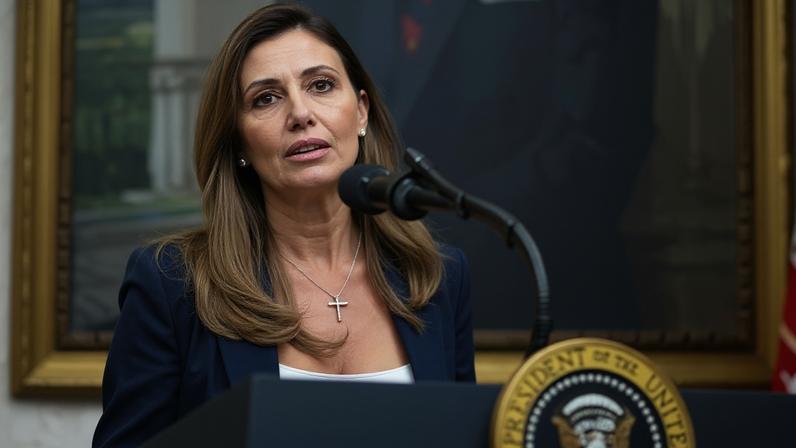 Alina Habba at the White House in Washington on 28 March 2025. Photograph: AP