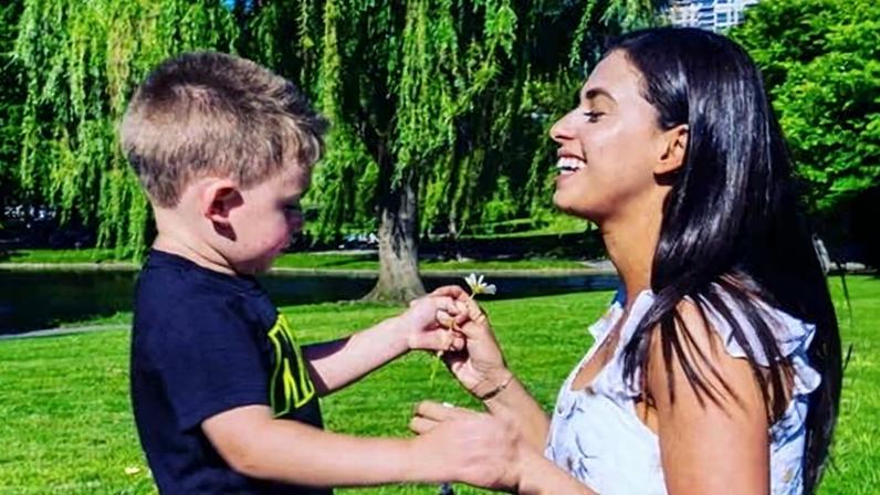 Bruna Ferreira and her son. Photograph: GoFundme