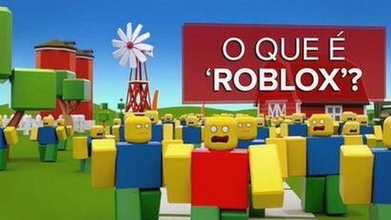 Plataforma de jogos Roblox é exibida em um tablet. — Foto: AP/Leon Keith
