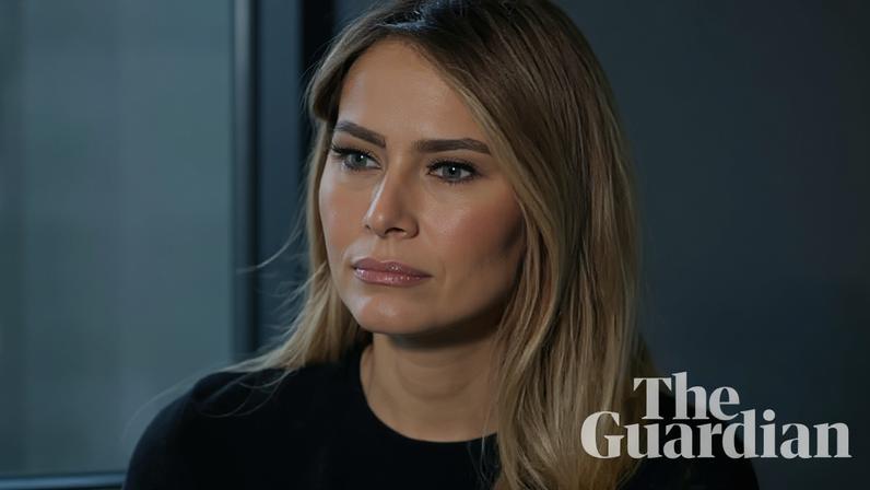 Melania Trump in the trailer.