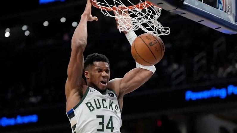 Giannis Antetokounmpo no Washington Wizards x Milwaukee Bucks (Foto: Jess Rapfogel / GETTY IMAGES NORTH AMERICA / Getty Images via AFP)