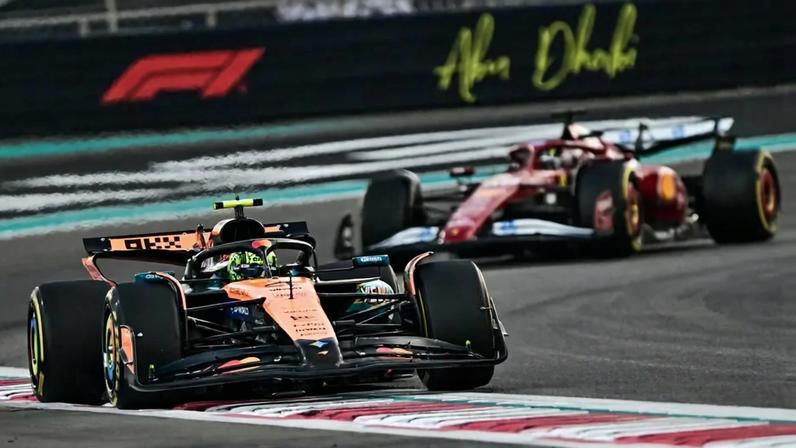Lando Norris no GP de Abu Dhabi de F1, onde conquistou o título (Foto: Giuseppe CACACE / AFP)