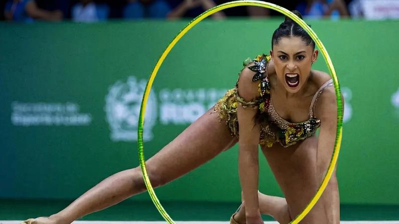 Barbara Domingos no Mundial de Ginástica Rítmica do Rio de Janeiro (Foto_ Ivan Carvalho _ CBG)