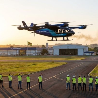 Produzido em Taubaté, protótipo do carro voador da Embraer realiza primeiro voo no interior de São Paulo