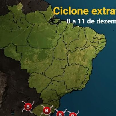 Ciclone extratropical mantém alerta de temporais e ventos fortes no Brasil