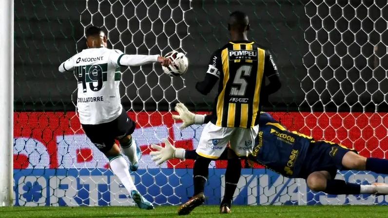 Dellatorre marcou dois gols em Coritiba 2x0 Volta Redonda, pela Série B. Foto: Gustavo Oliveira/Coritiba