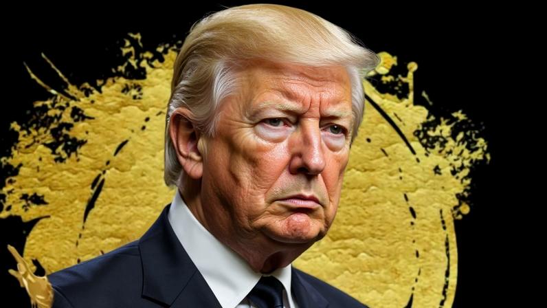 Ilustração de Donald Trump no site worldlibertyfinancial