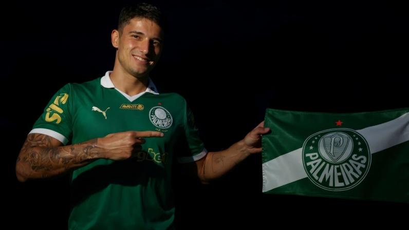 Emiliano Martínez, volante do Palmeiras (Foto: Fabio Menotti/Palmeiras/by Canon)