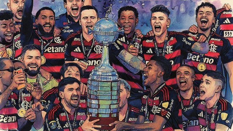 Flamengo campeão da Libertadores 2025 (Foto: Luis Acosta / AFP)