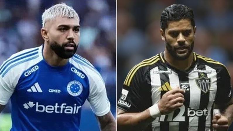 Gabigol, do Cruzeiro, e Hulk, do Atlético