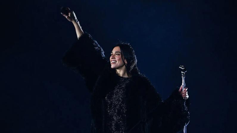 Dua Lipa performs at GNP Seguros Stadium on December 01, 2025 in Mexico City, Mexico.