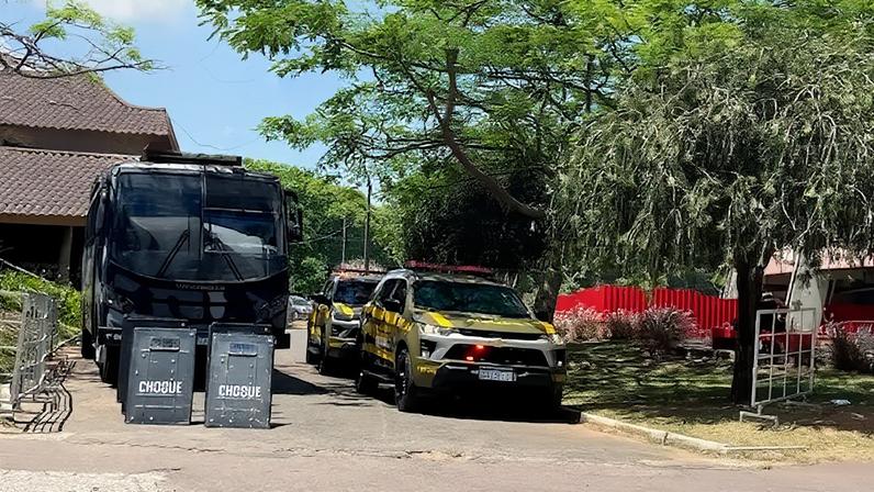 Esquema de segurança para Internacional x Bragantino (Foto: Roberto Jardim/Lance!)