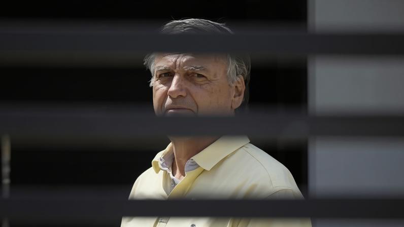 O ex-presidente Jair Bolsonaro, em prisão domiciliar, em 3 de setembro de 2025. Foto: Sergio Lima/AFP