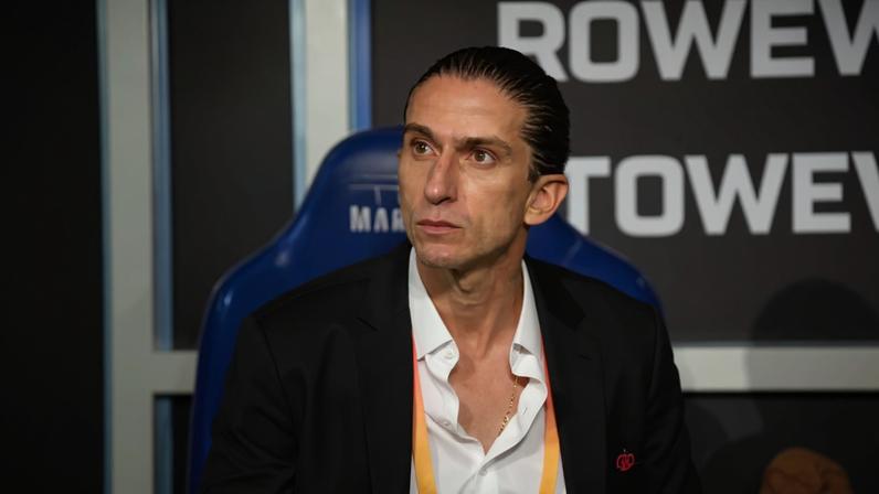 Jorge Jesus e Filipe Luís, respectivos técnicos do Flamengo em 2019 e 2025 (Fotos: Gazeta Press)