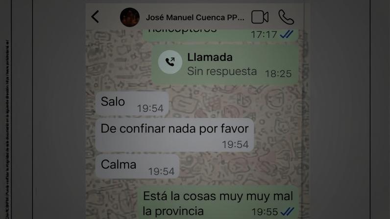 Chefe de gabinete de Mazón pede calma a Pradas durante a pior tempestade