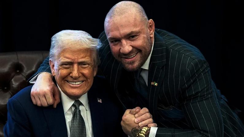 Trump com Conor McGregor, ex-campeão do UFC (Foto: Reprodução Instagram Conor McGregor)