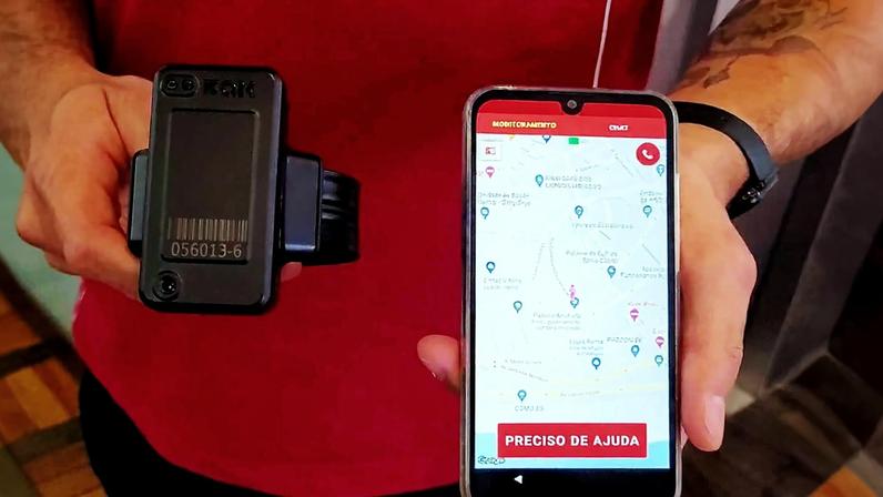 Dispositivo eletrônico utilizado por agressores integra o novo modelo de proteção. Foto: Divulgação