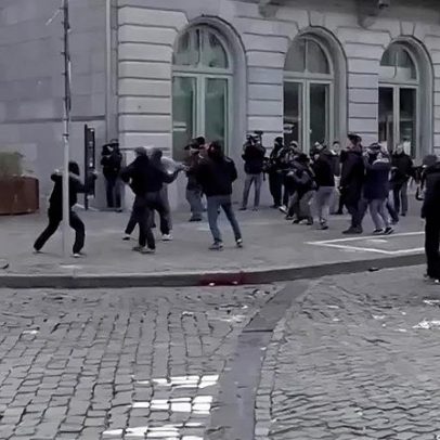 Manifestantes contra acordo Mercosul atacam polícia com bombas em Bruxelas