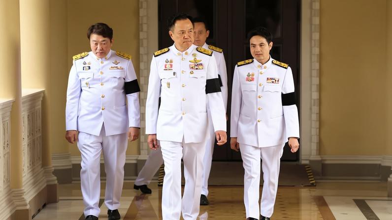Thailand's Prime Minister Charnvirakul announces the dissolution of parliament, in Bangkok