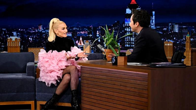 Gwen Stefani during an interview with host Jimmy Fallon on Wednesday, December 3, 2025