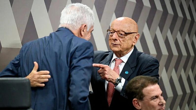 O presidente da CCJ, Otto Alencar (PSD-BA), e o relator do PL da Dosimetria no Senado, Esperidião Amin (PP-SC). Foto: Saulo Cruz/Agência Senado