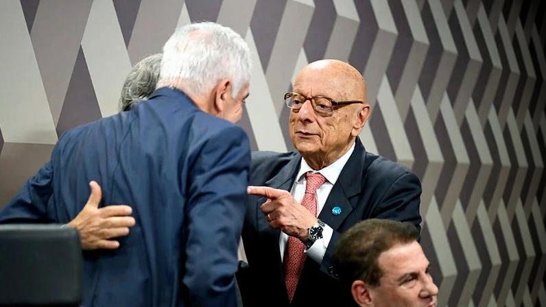 O presidente da CCJ, Otto Alencar (PSD-BA), e o relator do PL da Dosimetria no Senado, Esperidião Amin (PP-SC). Foto: Saulo Cruz/Agência Senado
