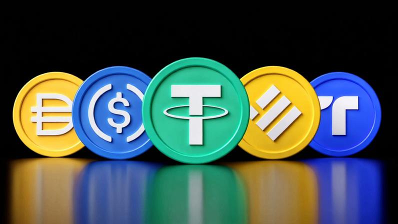 Imagens dos símbolos das principais stablecoins
