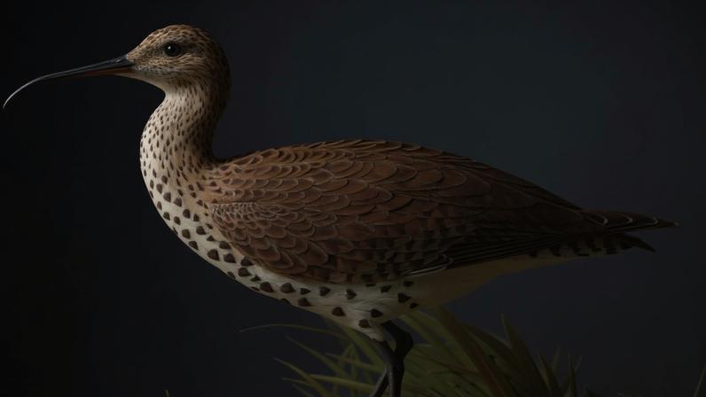 Illustration of a slender-billed curlew by Elizabeth Gould & Edward Lear via Wikimedia Commons (Public domain).