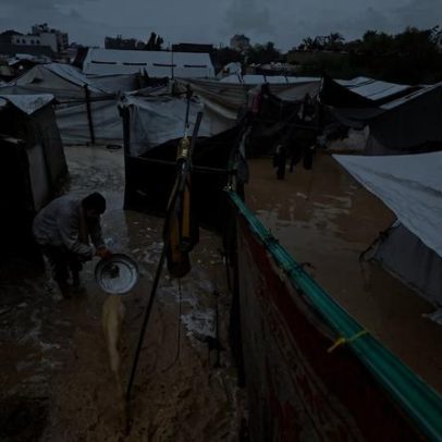 Oito mortos, incluindo três crianças, por chuvas torrenciais em Gaza