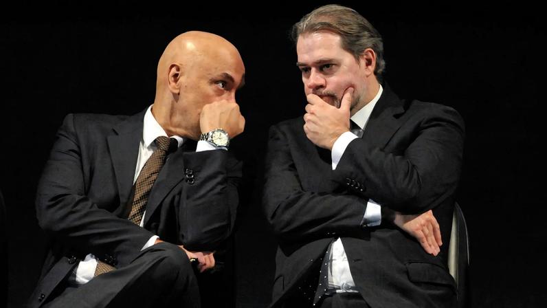 Os ministros do STF Alexandre Moraes e Dias Toffoli são alvo de críticas após revelações envolvendo o Banco Master e reacendem debate sobre limites éticos no Judiciário (Foto: Fabio Rodrigues Pozzebom/Agência Brasil)