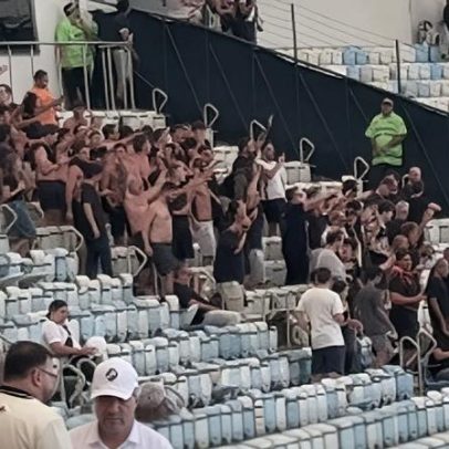 Vídeo mostra torcida do Corinthians invadindo setor do Vasco no Maracanã